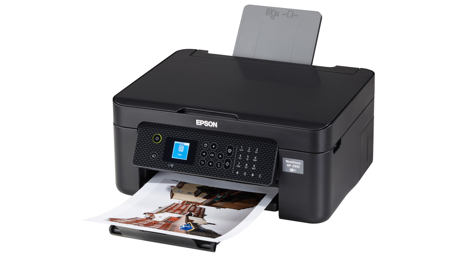 A large marketing image providing additional information about the product Epson WorkForce WF2910 Colour WiFi Multifunction InkJet Printer - Additional alt info not provided